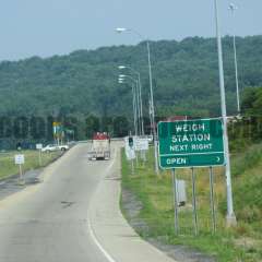 Morgantown West Virginia Weigh Station Truck Scale Picture Entrance to the Morgantown Weigh Station