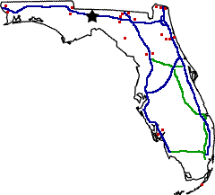Florida state weigh station map